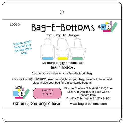 Bag-E Bottoms Size E by Lazy Girl Designs - Nonna's Notions N' Sew On